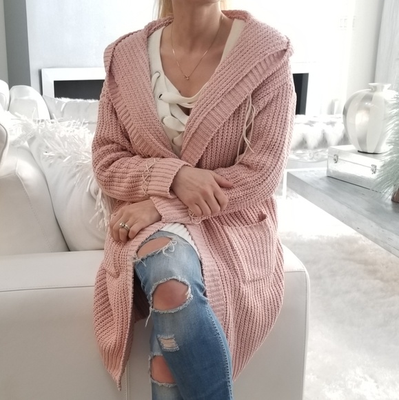 ABIGAIL Blush Cardigan Long Sleeve - Picture 2 of 4